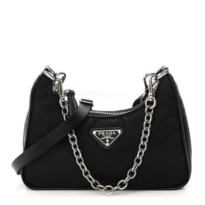 Prada Tessuto Nylon Mini Re-Edition 2000 Shoulder Bag Black 1 of 9