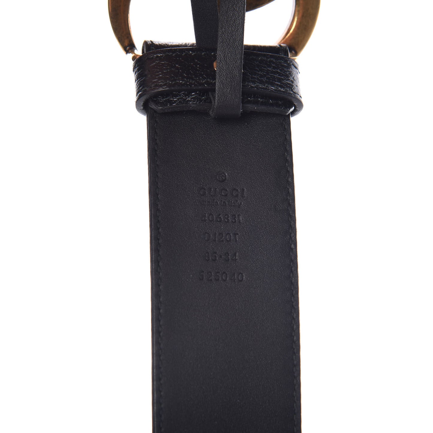 Textured Calfskin Double G 40mm Belt 85 34 Black