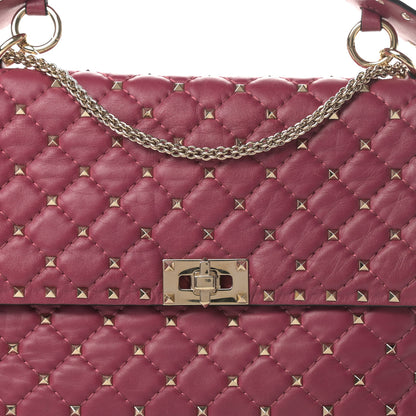 Valentino Garavani Nappa Large Rockstud Spike Shoulder Bag Camelia 7 of 13