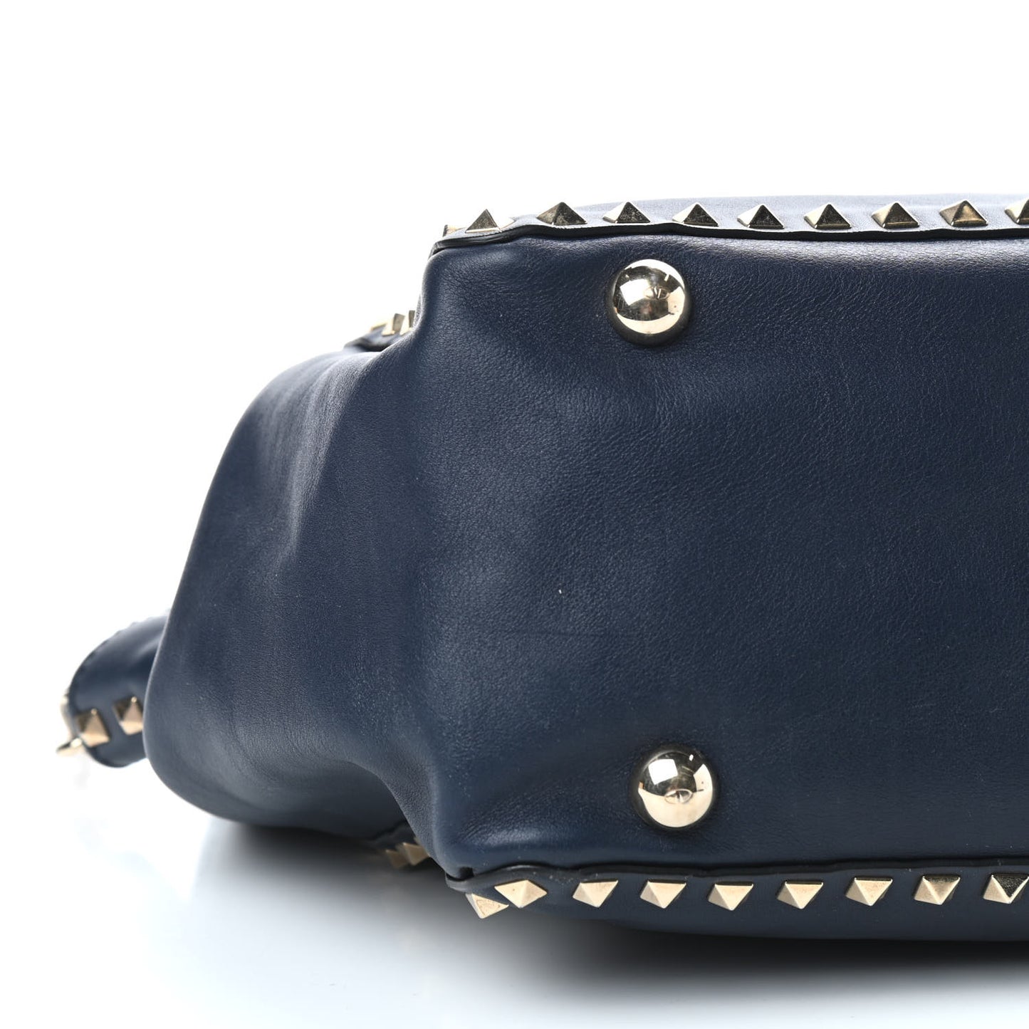 Vitello Medium Rockstud Tote Marine