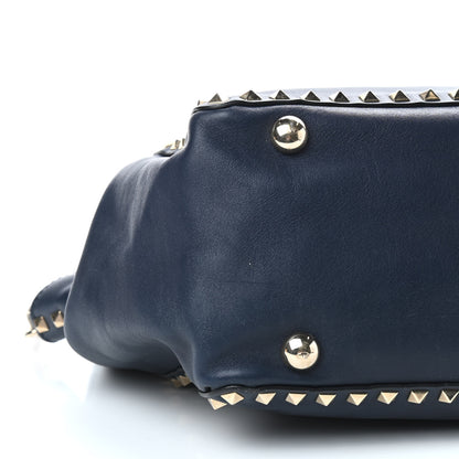 Valentino Garavani Vitello Medium Rockstud Tote Marine 7 of 8