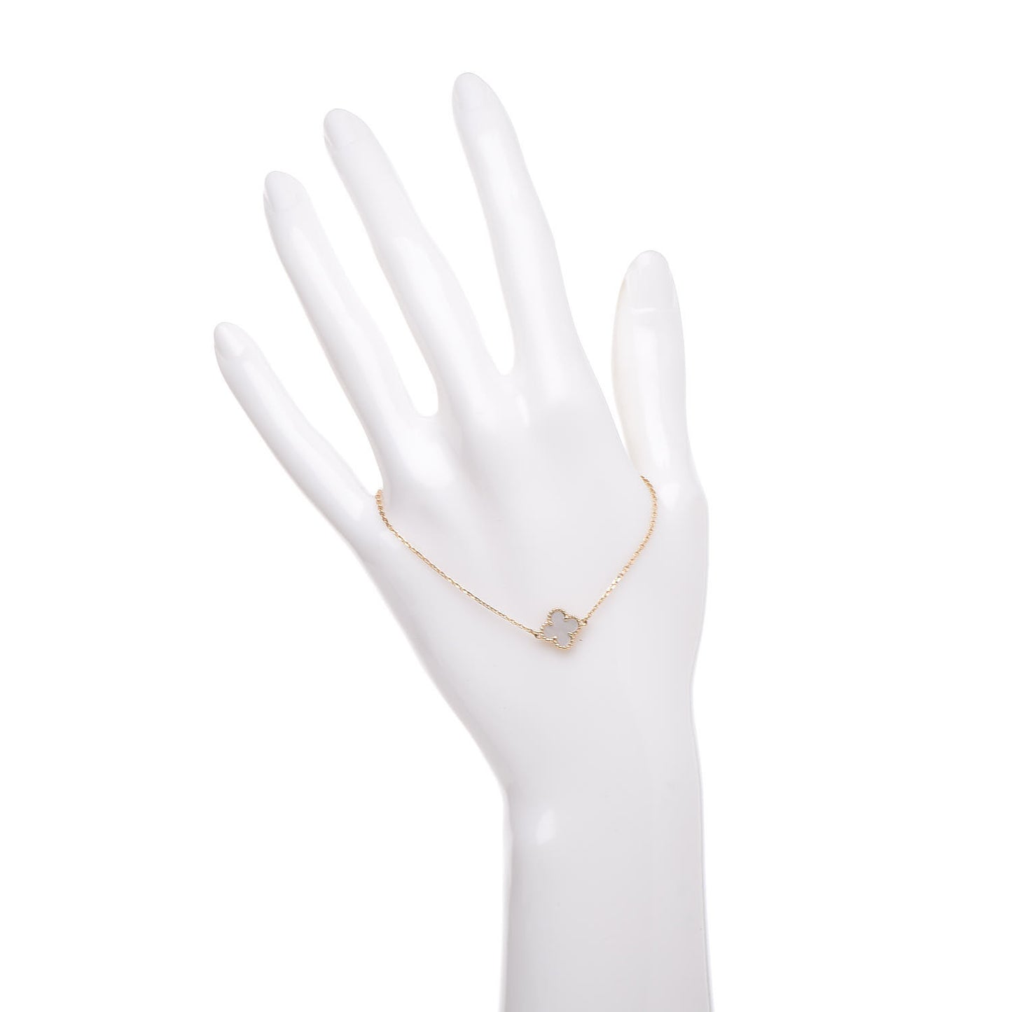 18K Yellow Gold Mother of Pearl Sweet Alhambra Bracelet