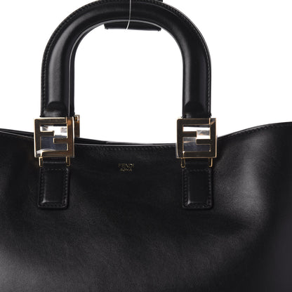 Fendi Vitello Glacier Medium FF Tote Black 10 of 10