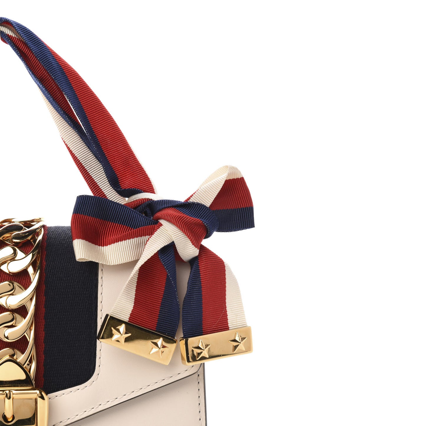 Calfskin Mini Sylvie Chain Shoulder Bag White