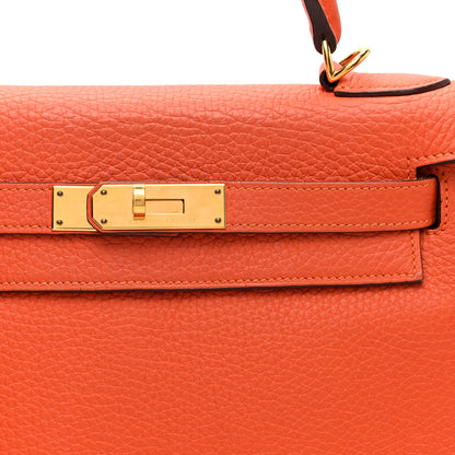 Hermes Togo Kelly Retourne 28 Orange 8 of 11