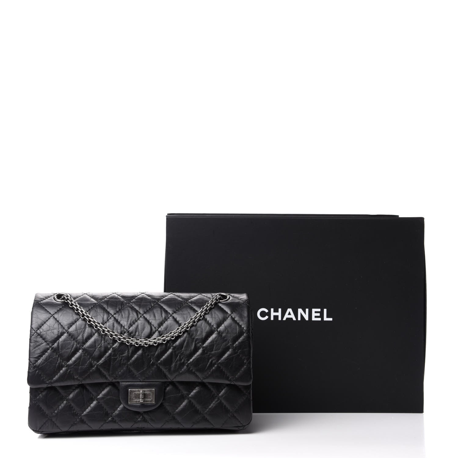 Chanel Aged Calfskin Quilted 2.55 Reissue 226 Flap Black 11 of 11