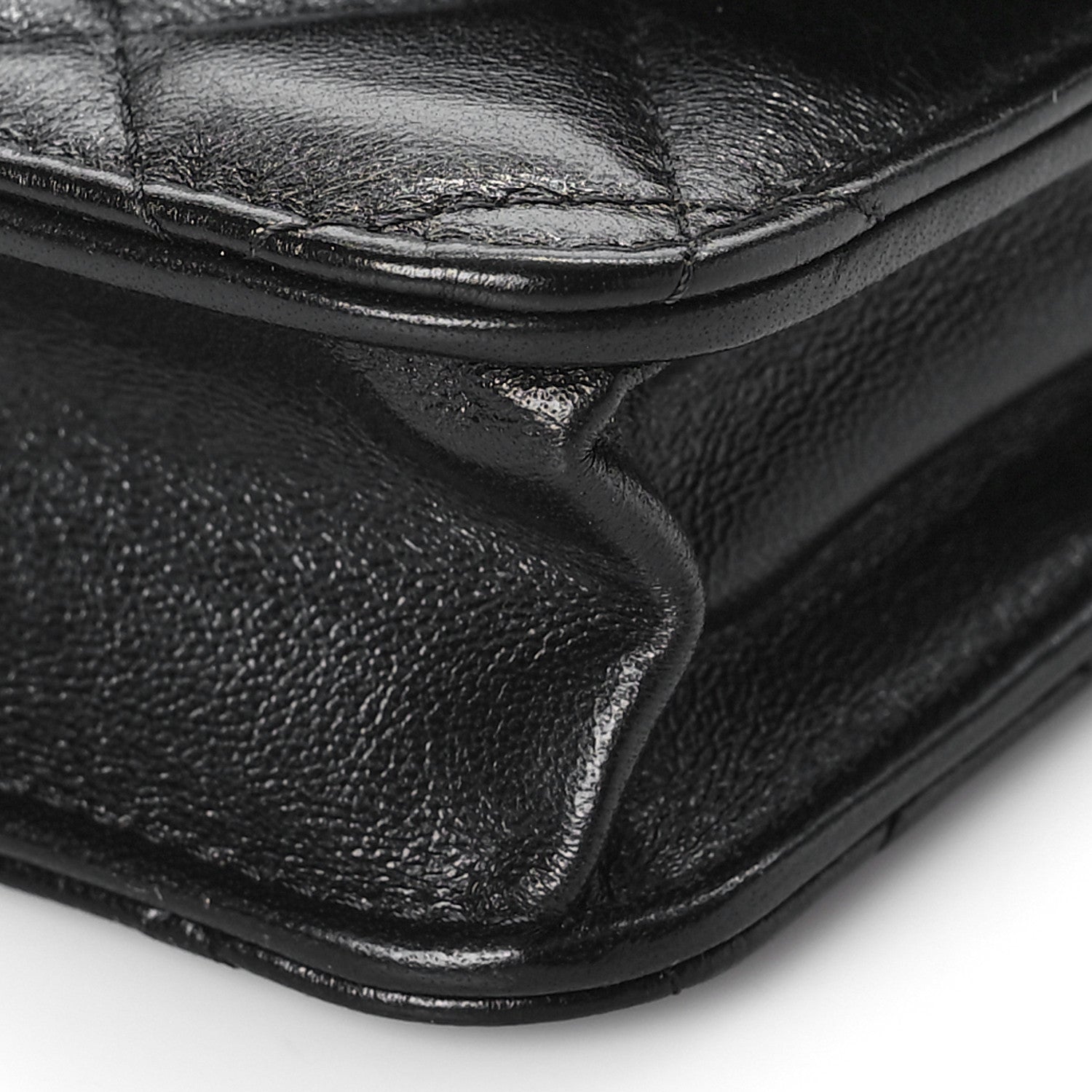 Chanel Lambskin Quilted Dynasty Flap Phone Holder With Chain Black 10 of 13