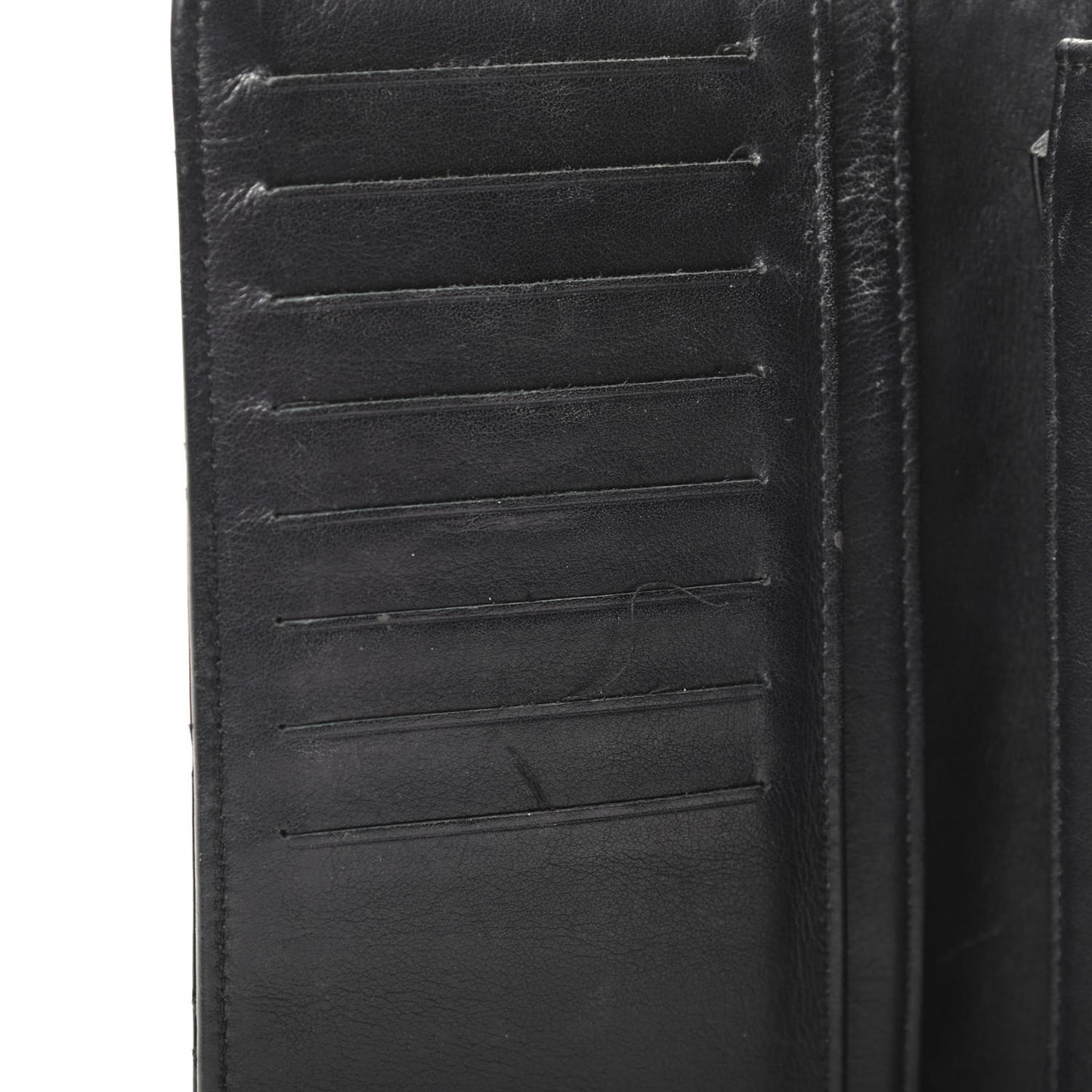 Patent Quilted Brilliant Yen Wallet Black