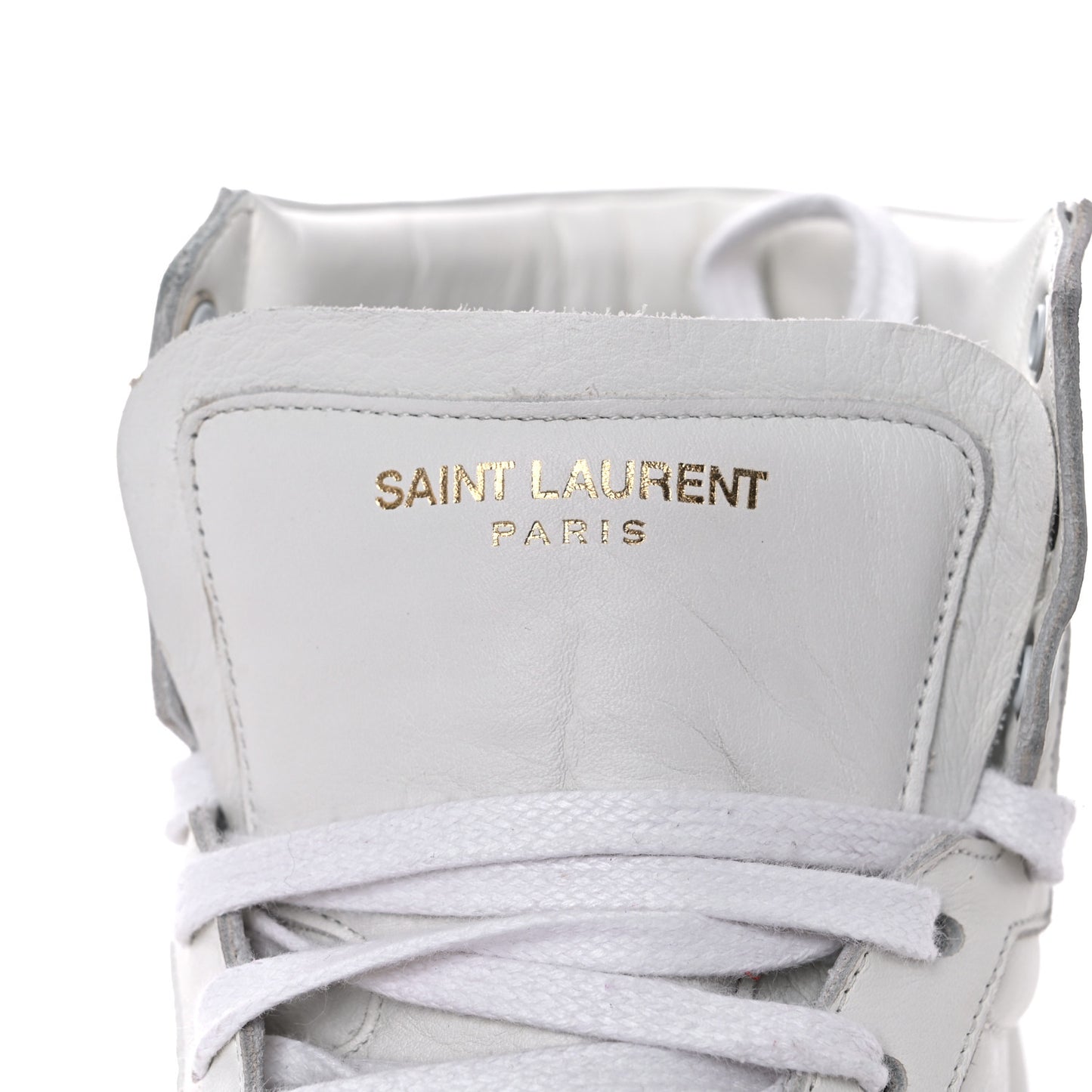 Calfskin Court Classic SL/10H High Top Sneakers 43 White Red