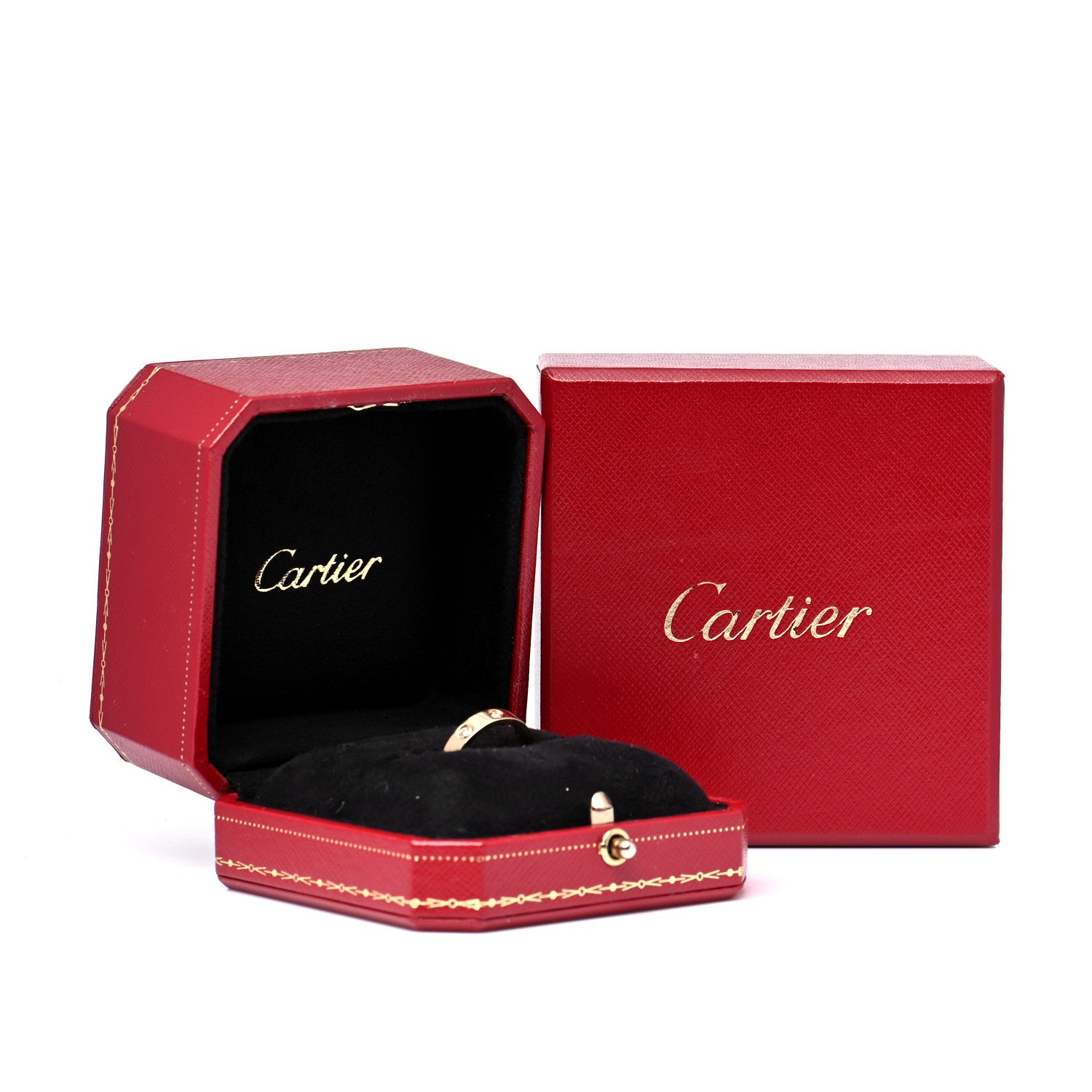 Cartier 18K Yellow Gold 8 Diamond 4mm LOVE Wedding Band Ring 49 5 7 of 7