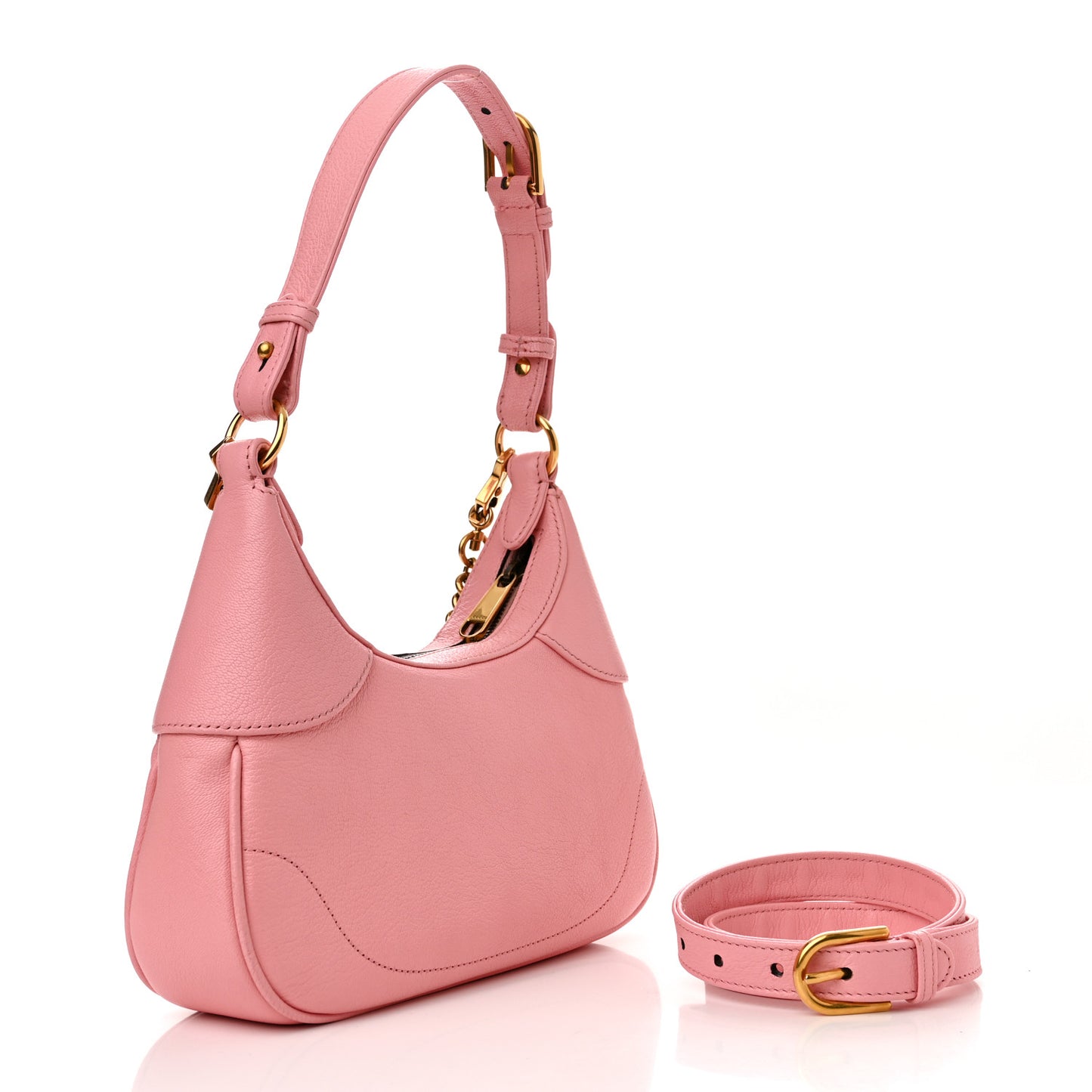 Goatskin Small Aphrodite Shoulder Bag Wild Rose