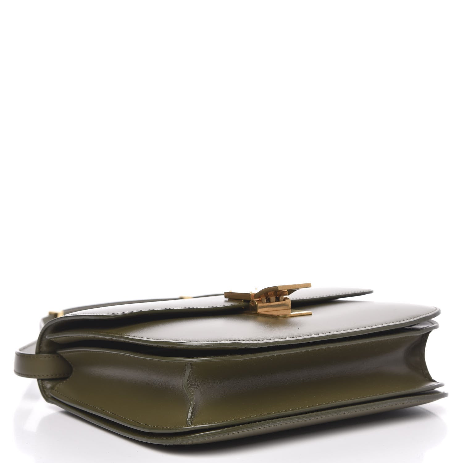 Celine Box Calfskin Medium Classic Box Flap Bag Army Green 4 of 11
