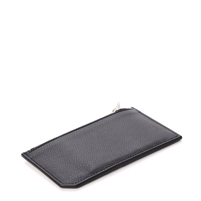 Saint Laurent Grained Calfskin 5 Fragments Zip Pouch Card Holder Black 3 of 9