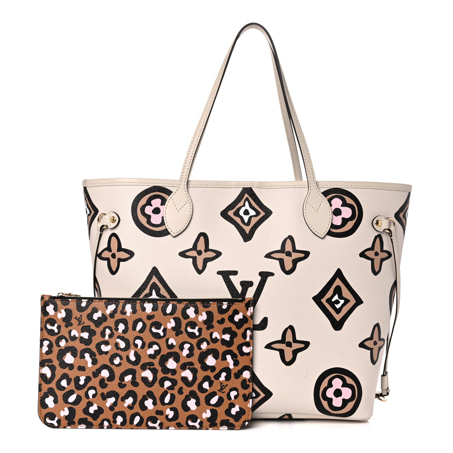 Louis Vuitton Monogram Giant Wild At Heart Neverfull MM Creme 1 of 11