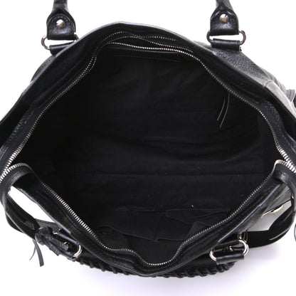 Balenciaga Chevre Silver Metallic Edge Hardware City Black 4 of 5
