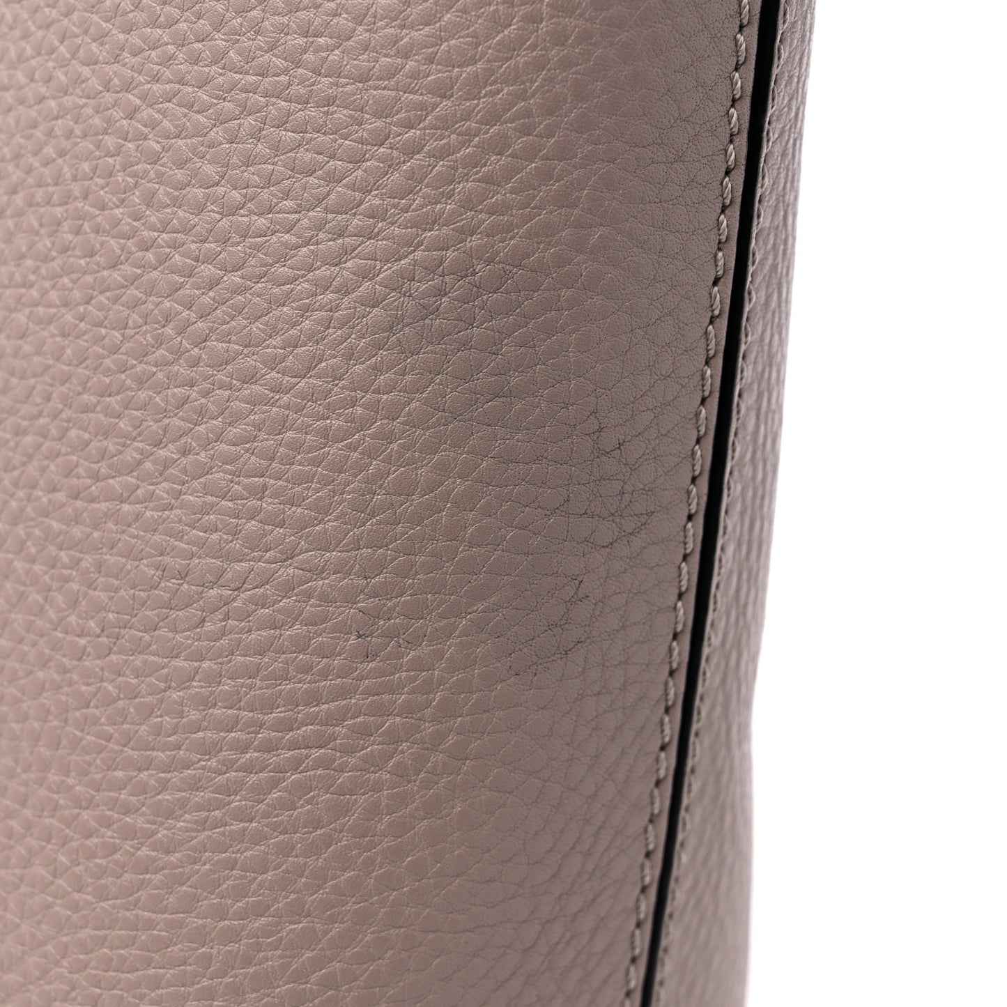 Grained Calfskin Small Rockstud Shoulder Tote Poudre