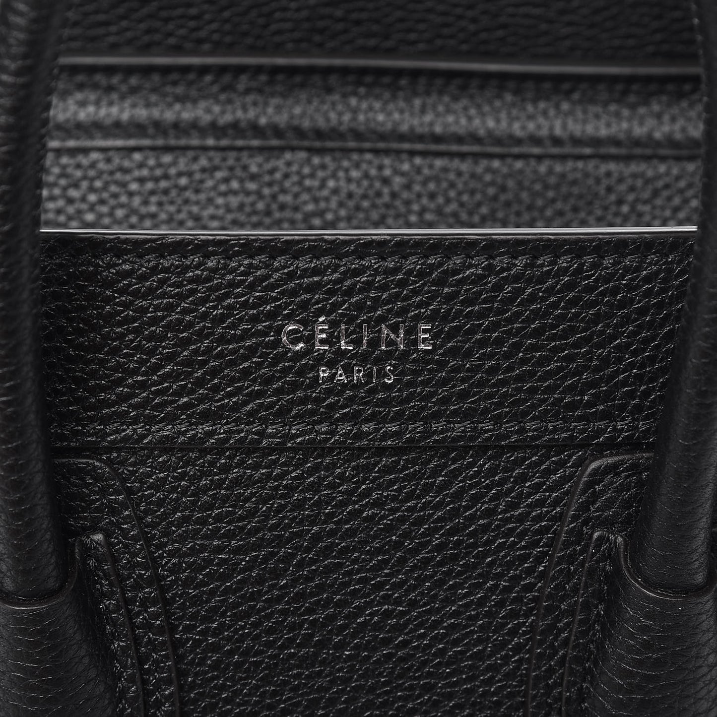 Drummed Calfskin Nano Luggage Black