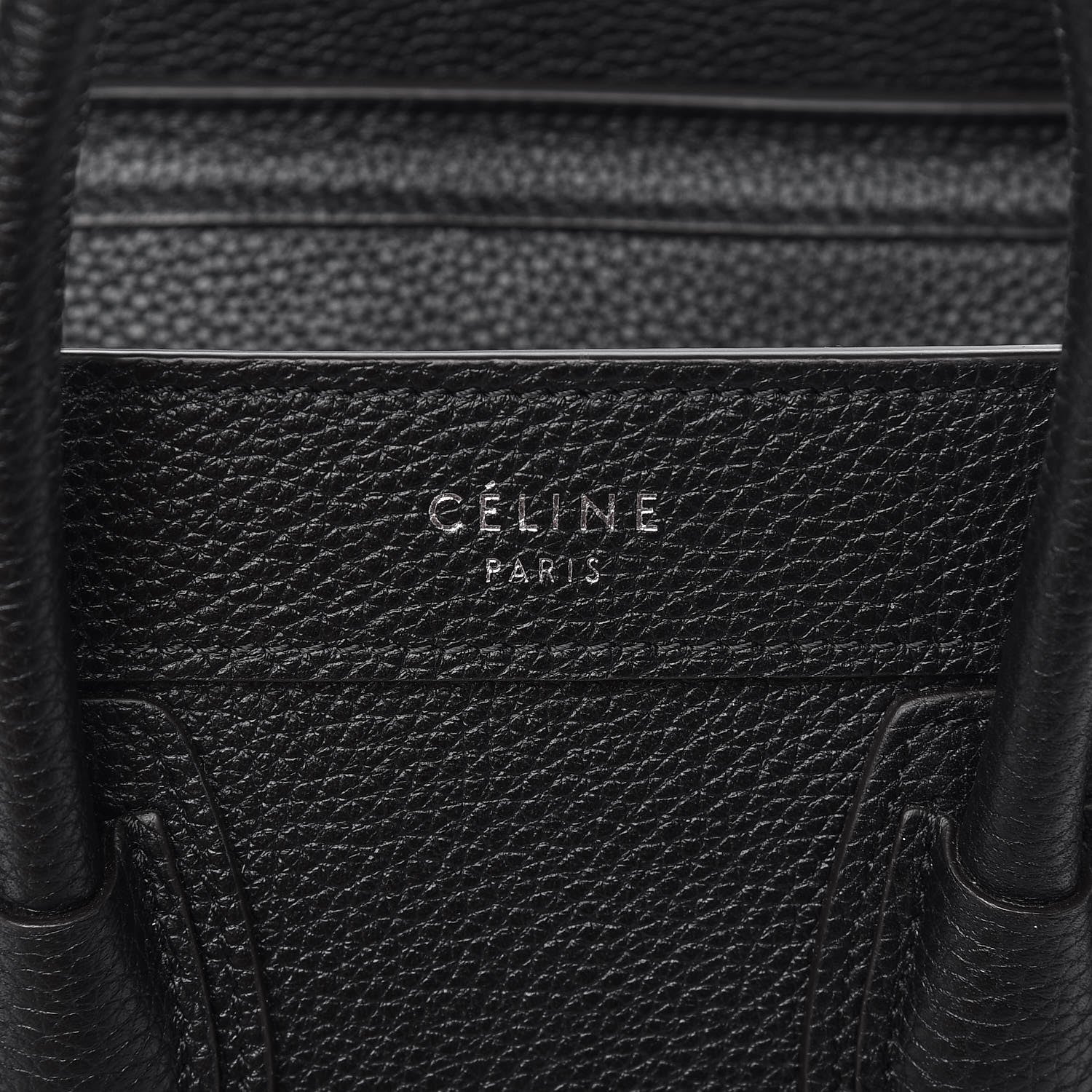 Celine Drummed Calfskin Nano Luggage Black 7 of 12