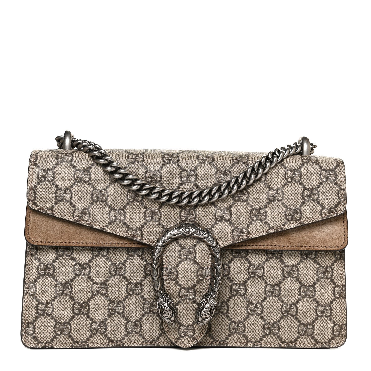 Gucci GG Supreme Monogram Small Dionysus Shoulder Bag Taupe 1 of 13