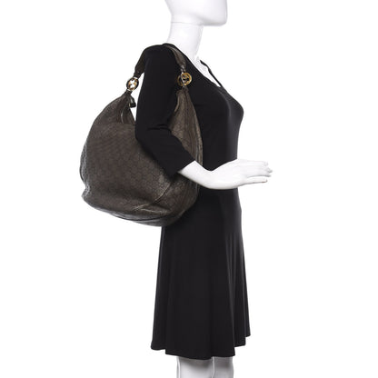 Gucci Guccissima Large GG Twins Hobo Olive Green 2 of 16