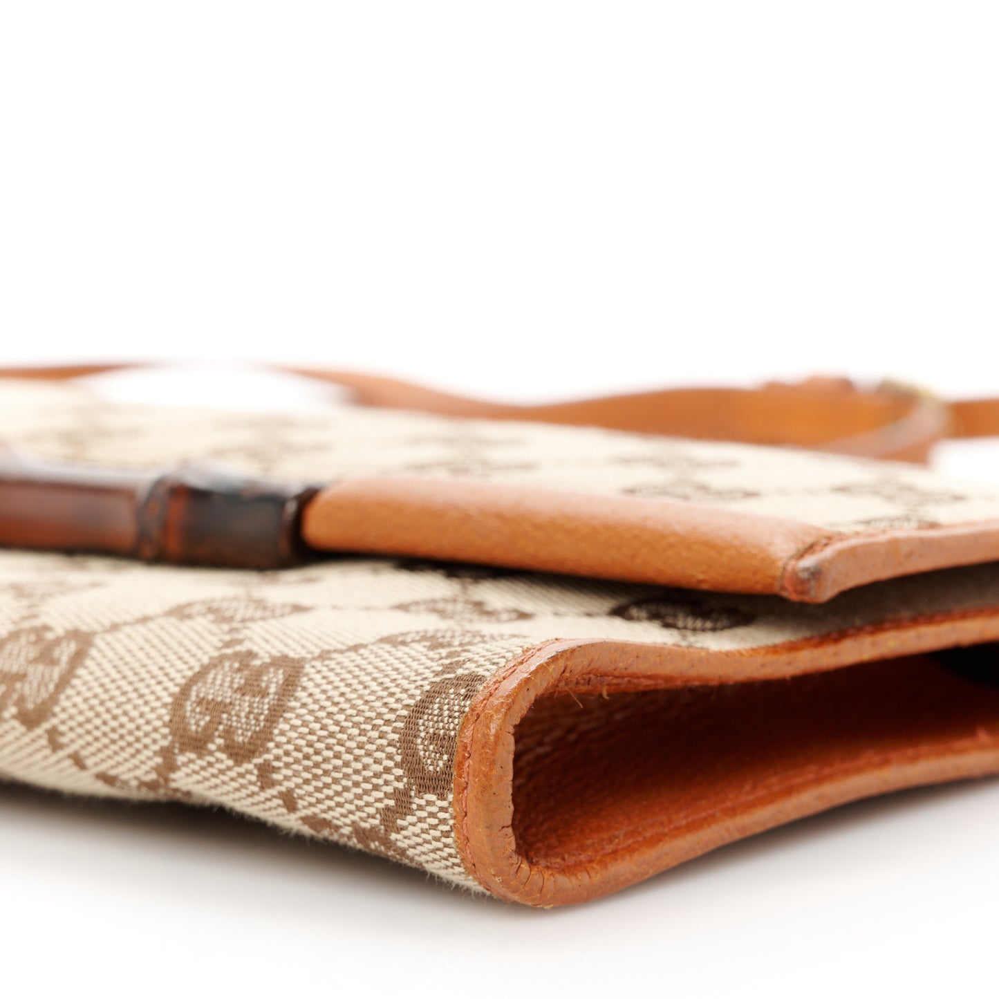 Monogram Bamboo Bar Clutch Brown