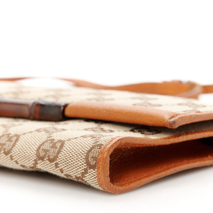 Gucci Monogram Bamboo Bar Clutch Brown 9 of 10