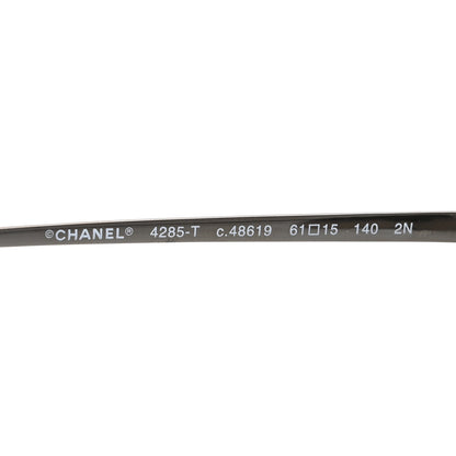 Chanel Titanium CC Pilot Aviator Sunglasses 4285-T Dark Grey 5 of 8