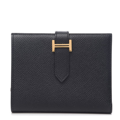 Hermes Epsom Bearn Compact Wallet Black 1 of 6
