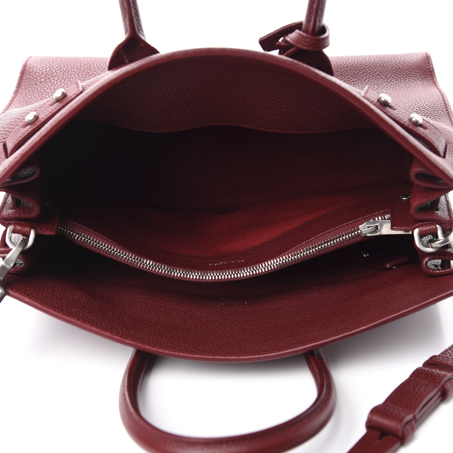 Saint Laurent Grained Calfskin Small Supple Sac De Jour Dark Pallisandre 5 of 10
