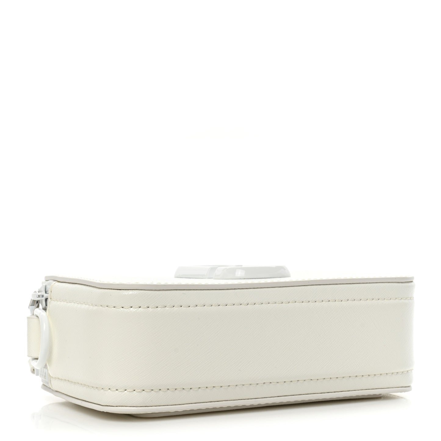 Saffiano Small Snapshot Camera Bag White