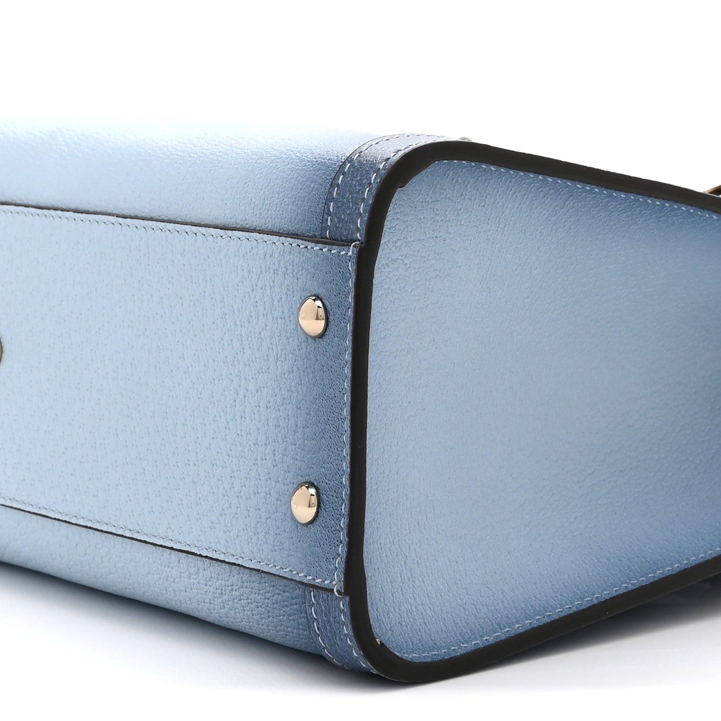 Textured Dollar Calfskin Web Small Diana Tote Bag Blue Ombre