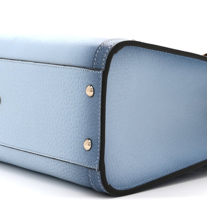 Gucci Textured Dollar Calfskin Web Small Diana Tote Bag Blue Ombre 11 of 11