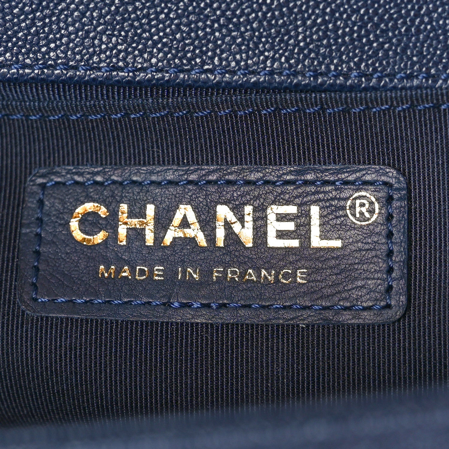 Chanel Caviar Quilted Medium Boy Flap Navy 6 of 10