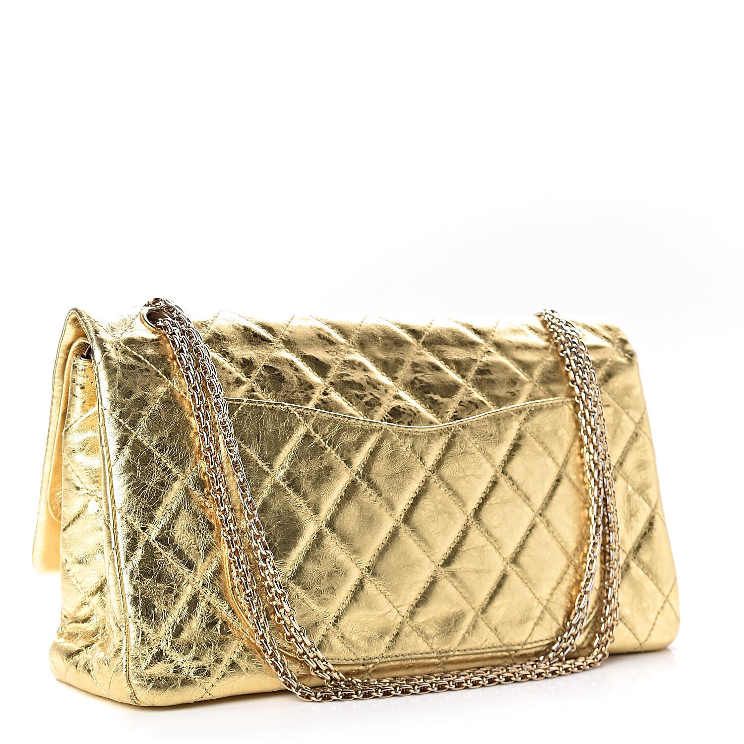 Chanel Metallic Aged Calfskin Quilted 2.55 Reissue 228 Flap Gold 3 of 16