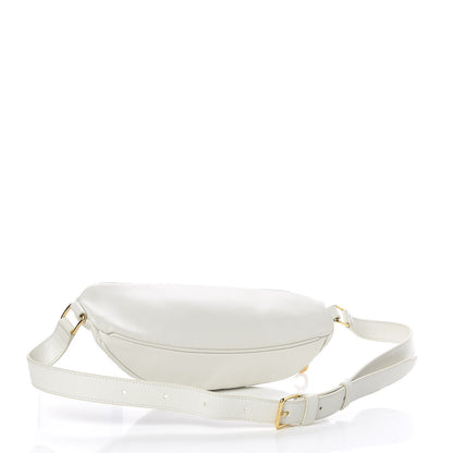 Celine Calfskin Quilted C Charm Belt Bag White 3 of 9