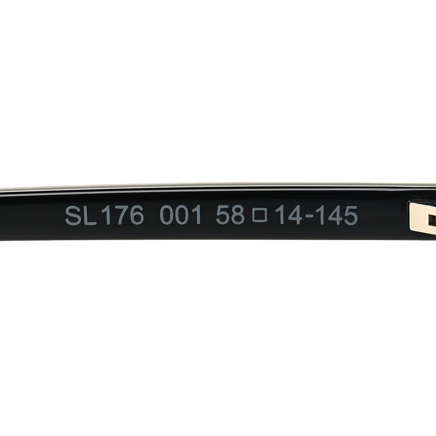 Saint Laurent Acetate Brow Bar Aviator Sunglasses SL176 Black 7 of 8
