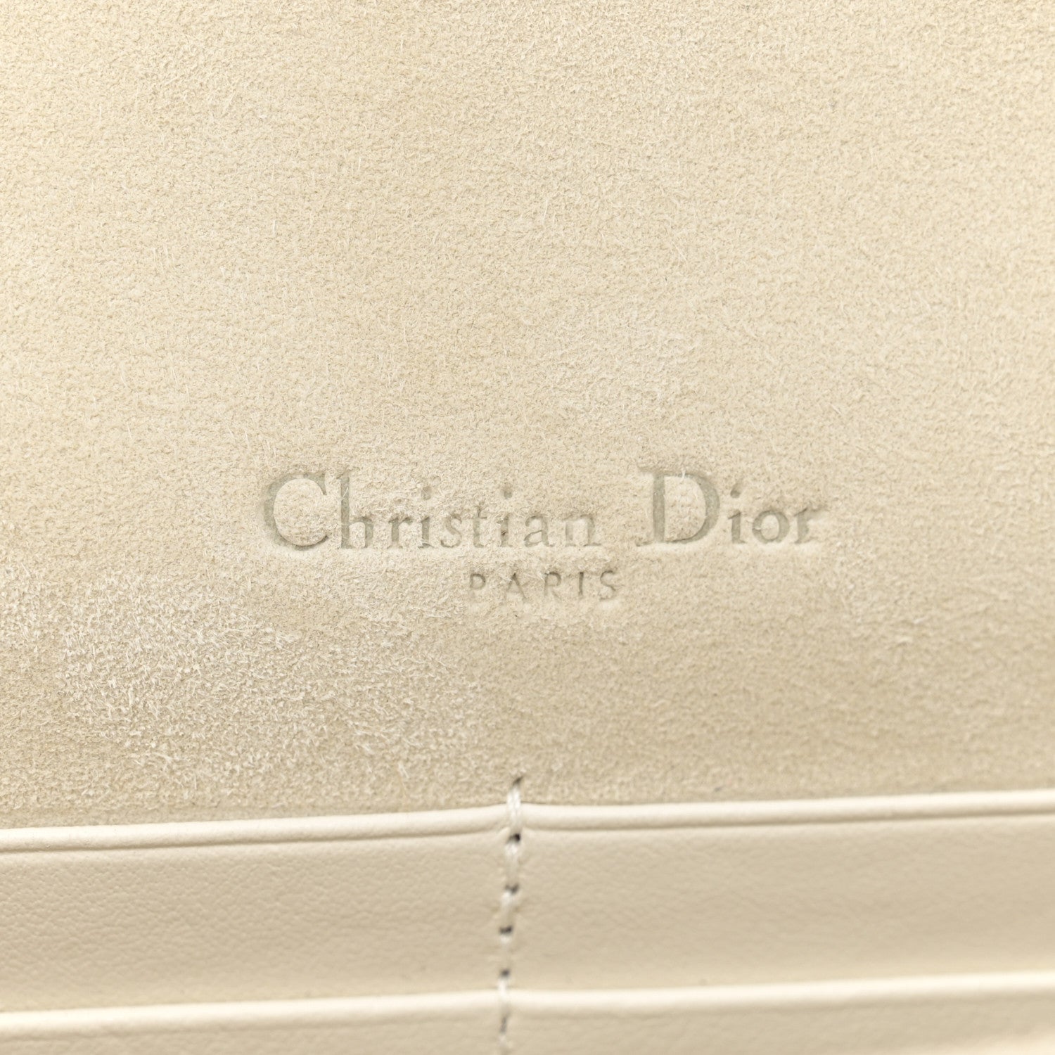 Christian Dior Calfskin Printed Dior In Lights Lady Dior 2-In-1 Pouch Latte Multicolor 6 of 10