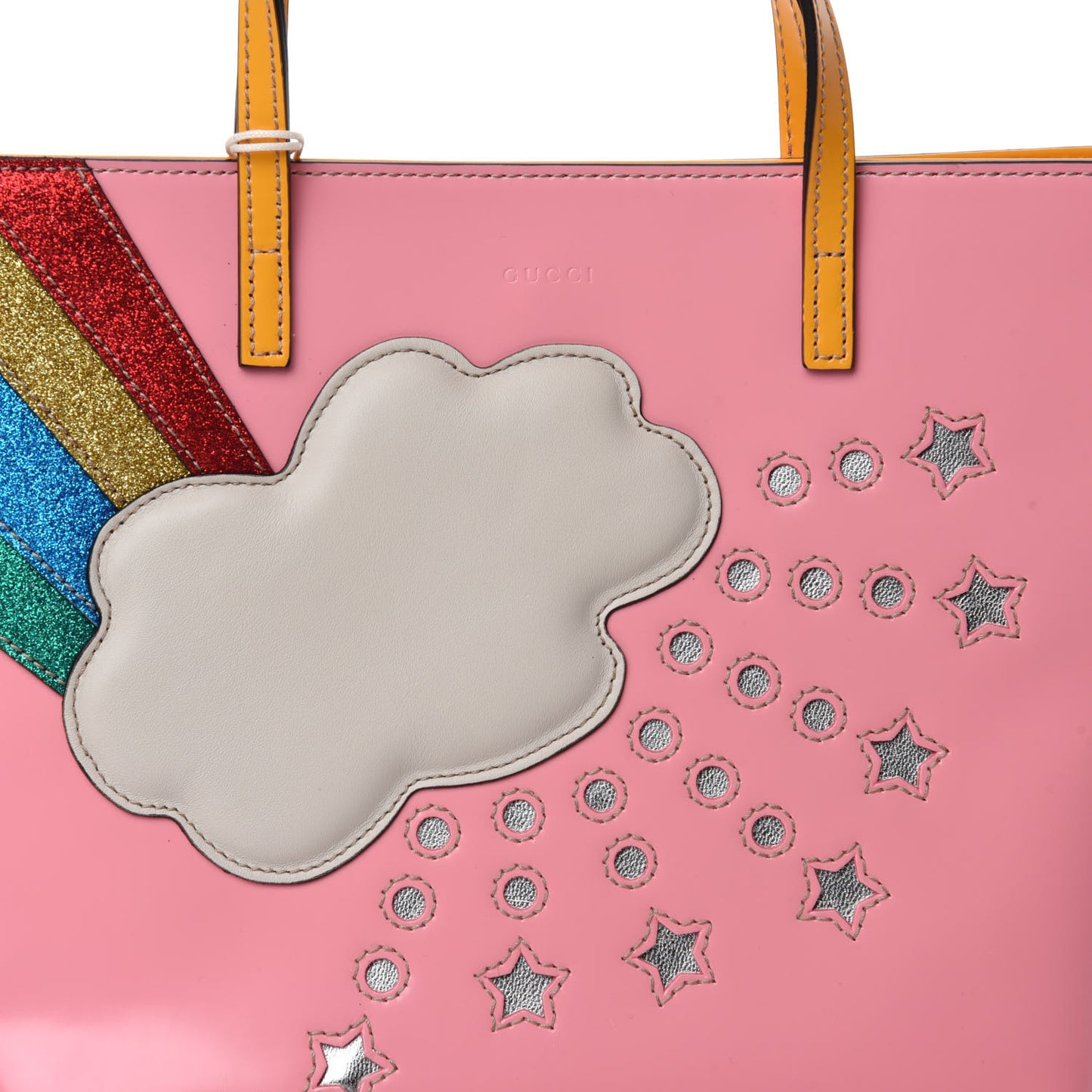 Calfskin Childrens Rainbow Tote Lotus Pink Crop Multicolor