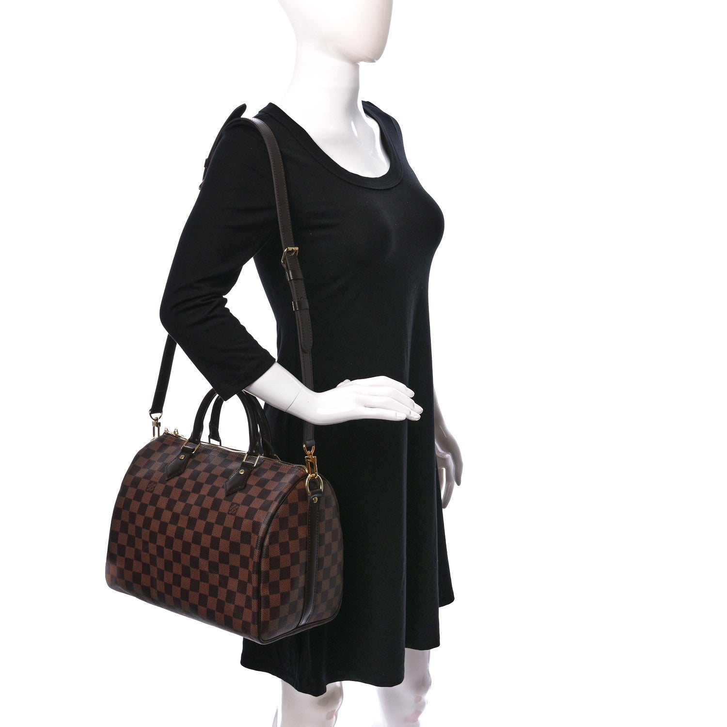 Louis Vuitton Damier Ebene Speedy Bandouliere 30 2 of 11