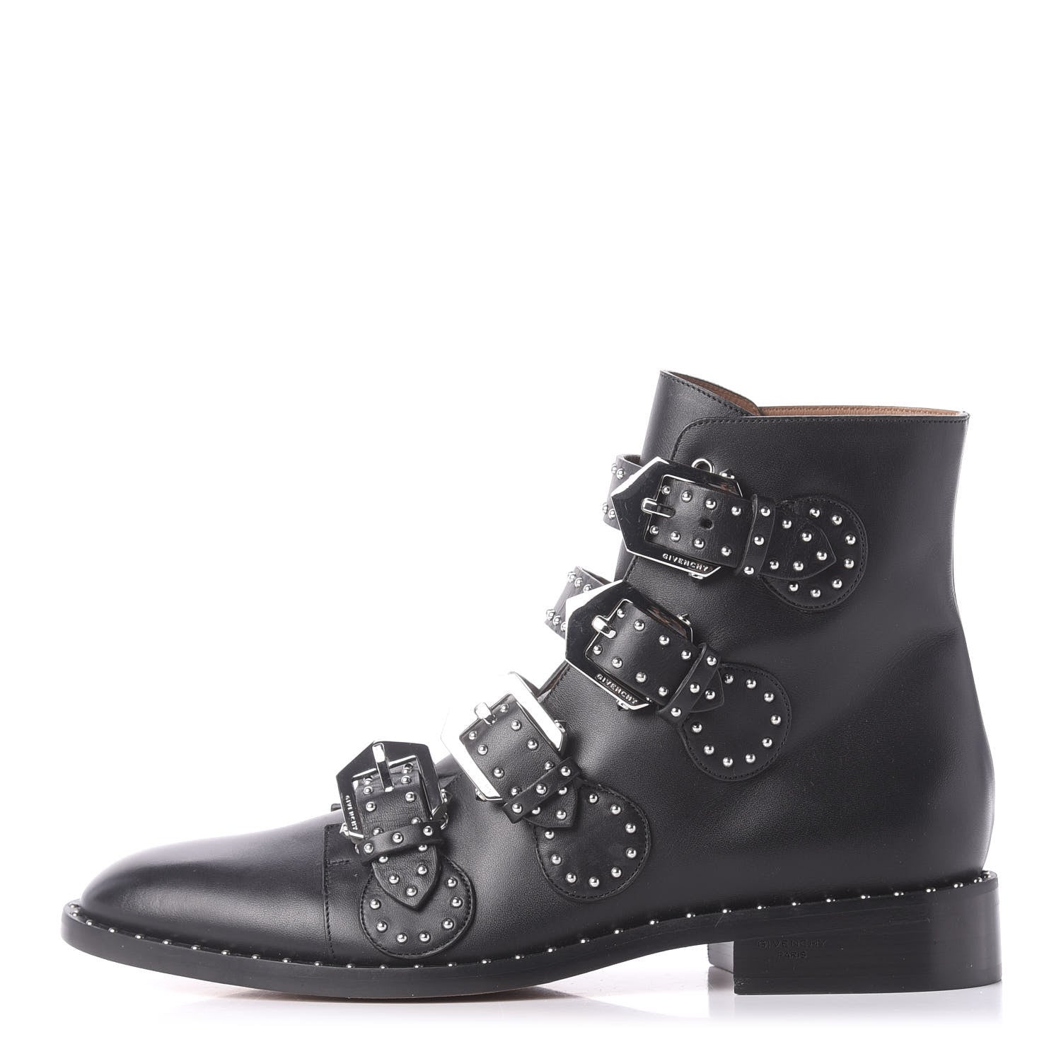 Givenchy Calfskin Studded Prue Buckle Bootie 39.5 Black 1 of 13