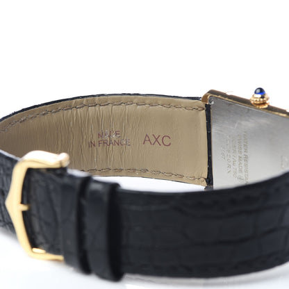 Cartier Stainless Steel 18K Yellow Gold Alligator 27mm Tank Solo Quartz Watch 6 of 8