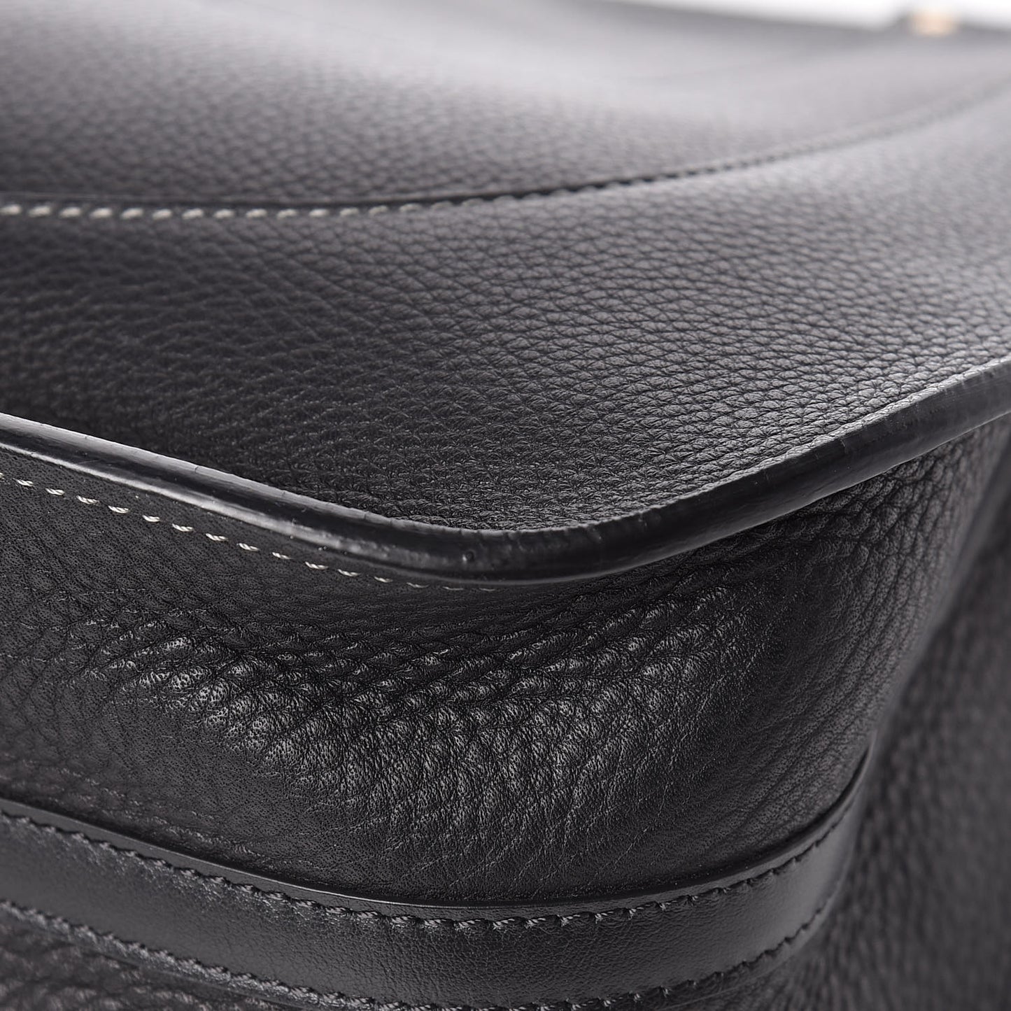 Grained Calfskin Small Hayley Hobo Black