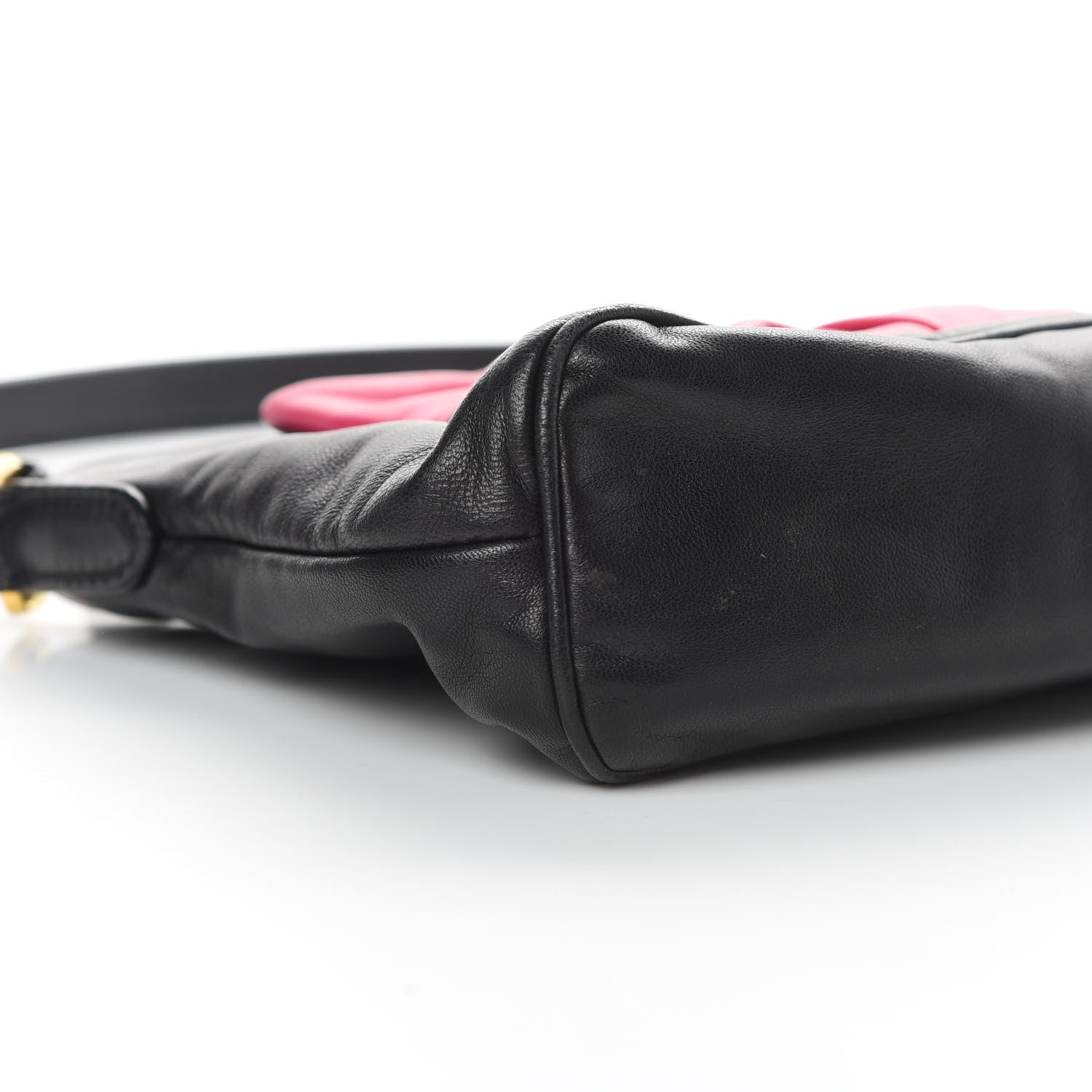 Prada Nappa Fiocco Bow Pochette Black Peonia 9 of 11