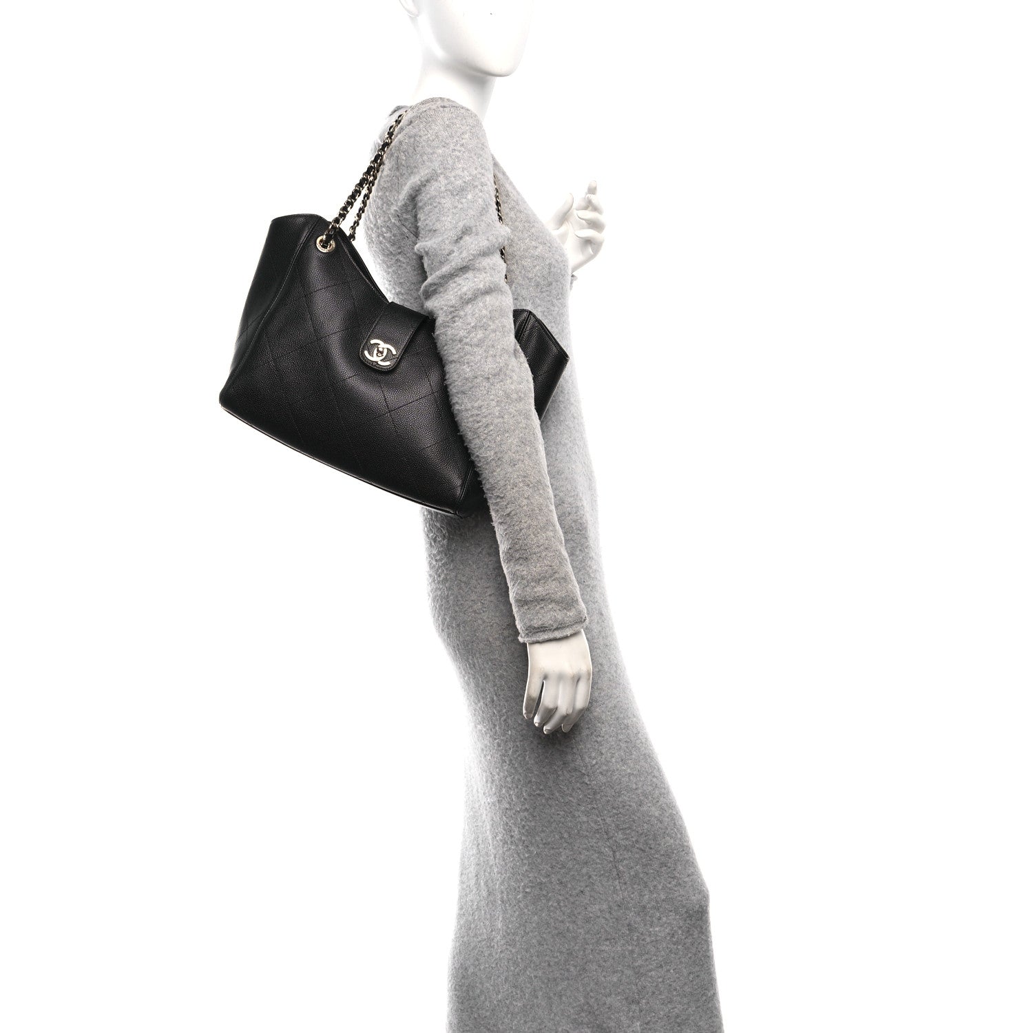 Chanel Grained Calfskin Large Shopping Bag Black 2 of 12