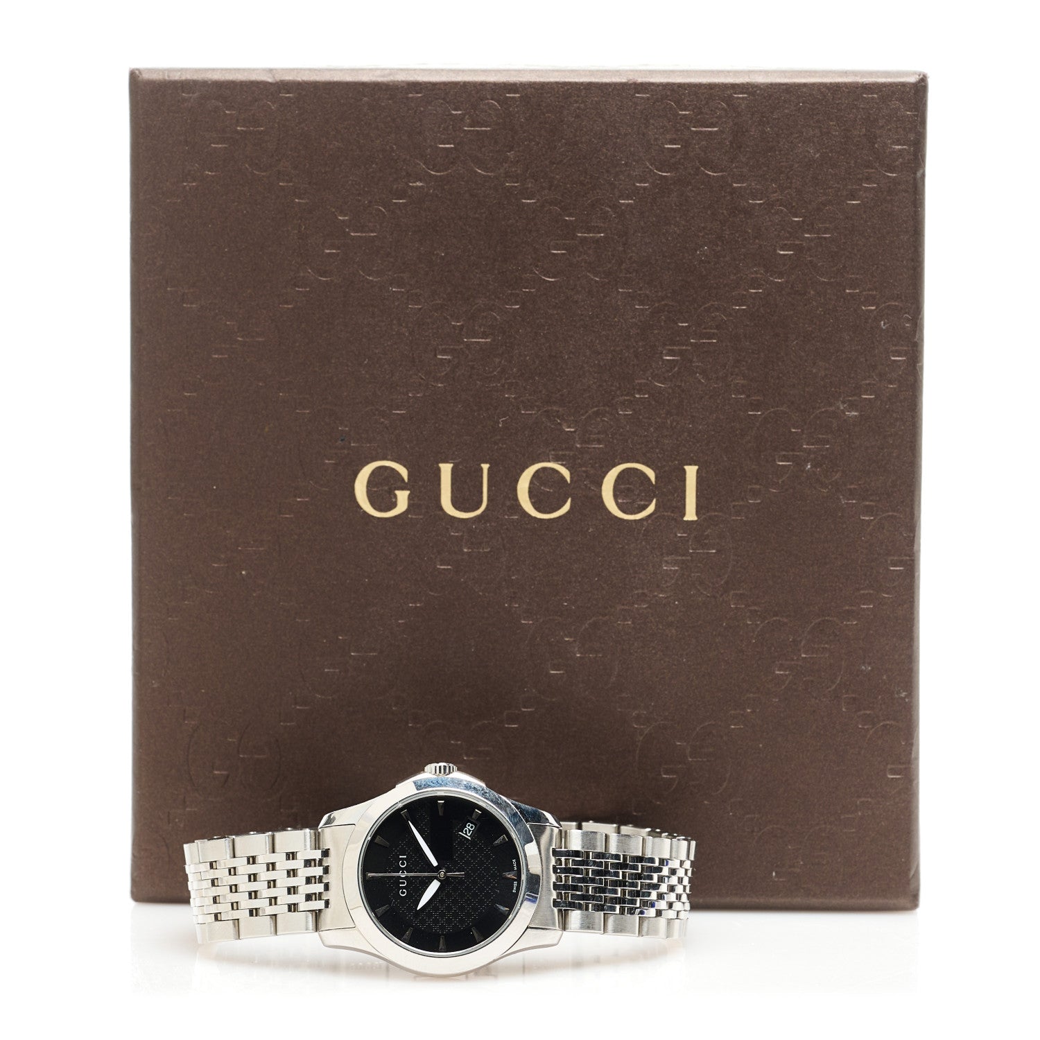 Gucci Stainless Steel 27mm G-Timeless Quartz Watch Black 5 of 5