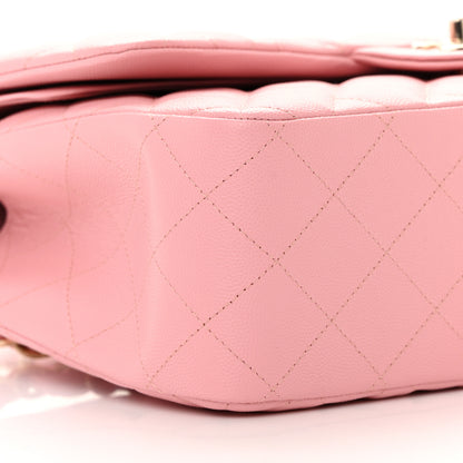 Chanel Caviar Quilted Jumbo Double Flap Pink 9 of 12
