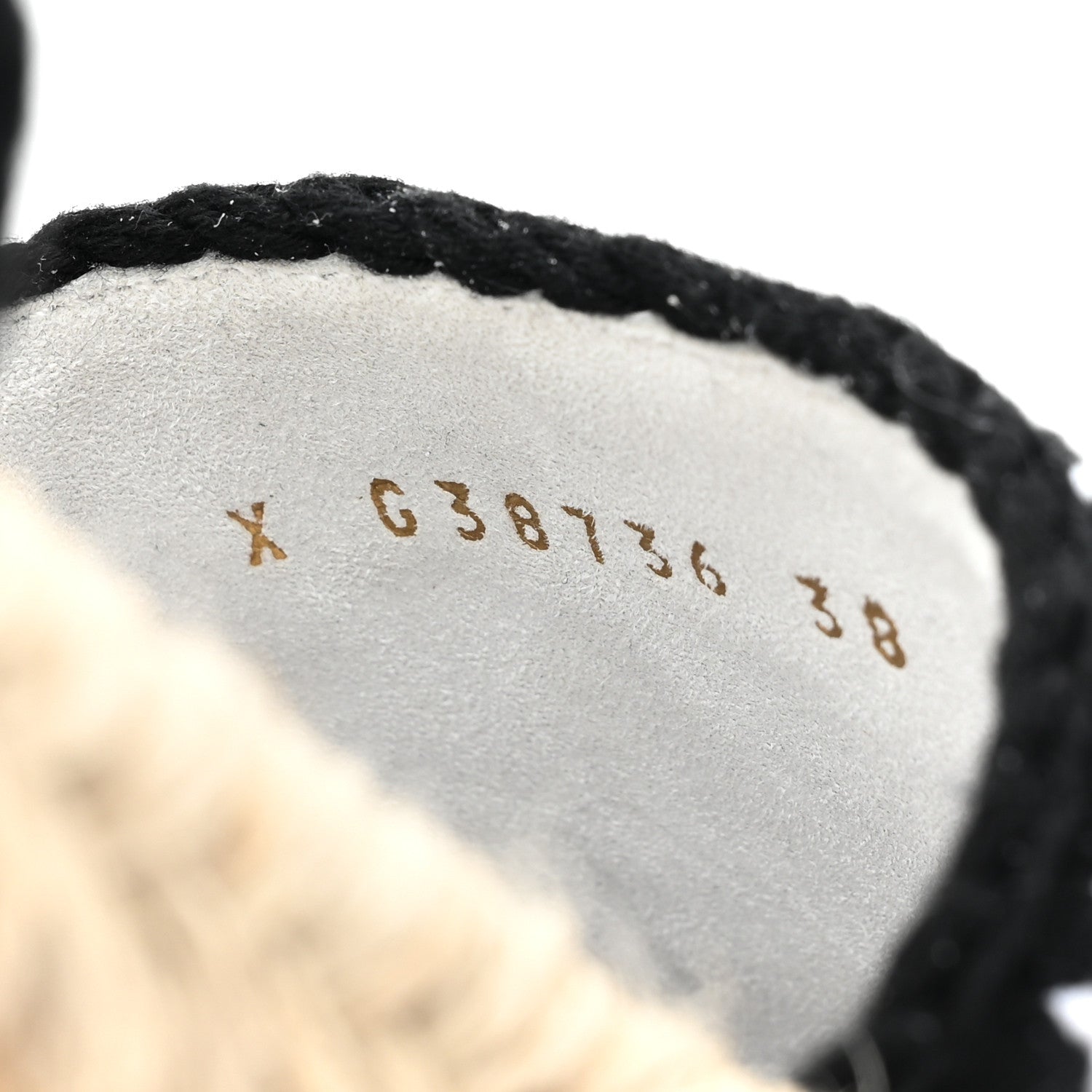 Chanel Braided Knit Cap Toe CC Ankle Strap Espadrilles 38 White Black 8 of 8