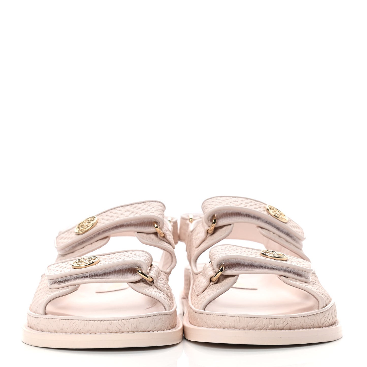 Calfskin Printed Velcro Dad Sandals 38.5 Pink