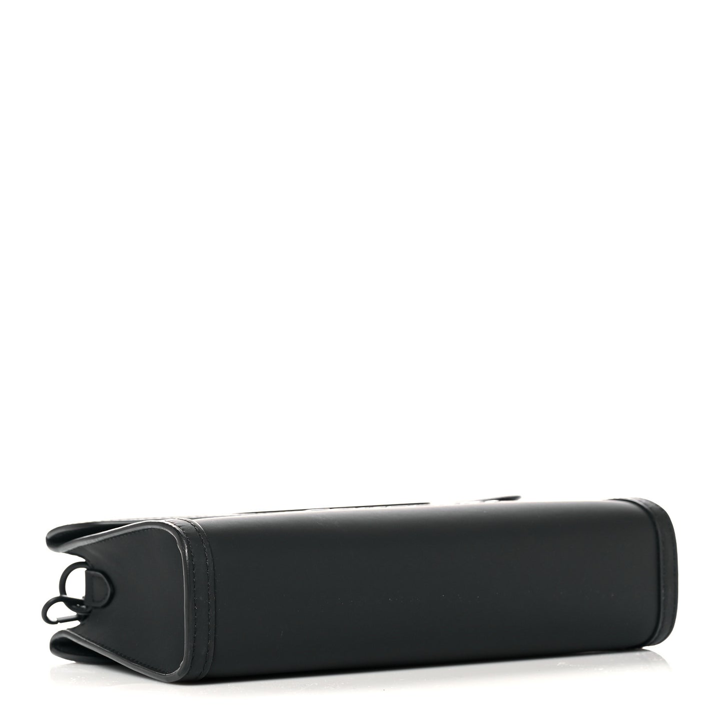 Rubberised Cotton Foldover Pocket Bag Black