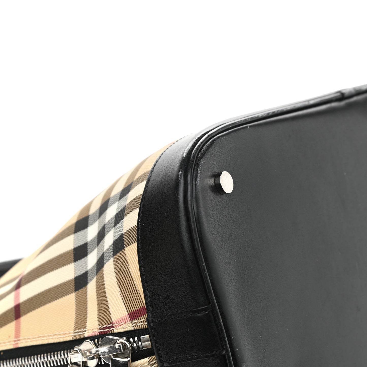 House Check Large Bowler Tote Black